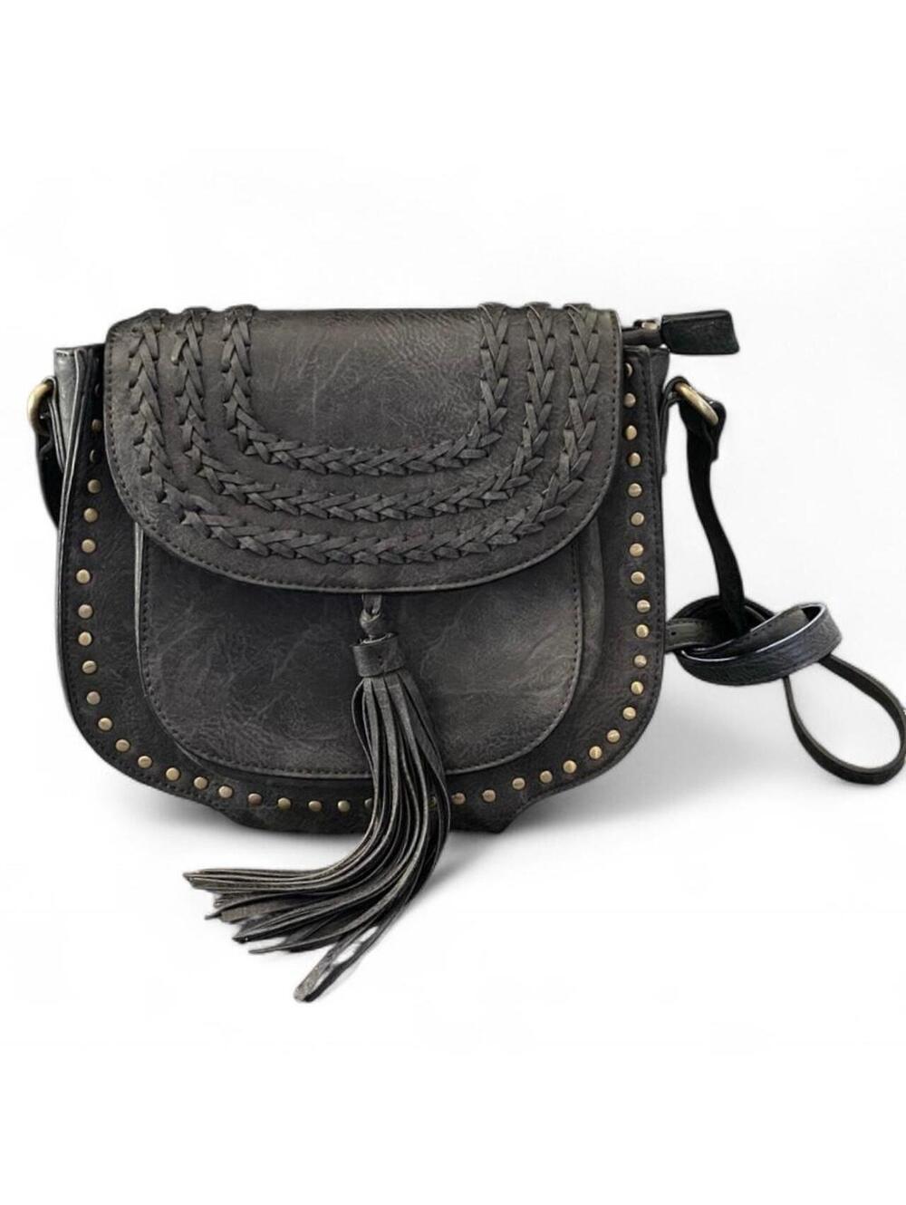 Women's Grey and Gold Bag